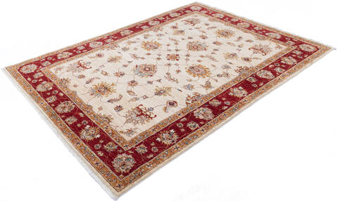 Chobi Beige Hand Knotted 57 X 79 Area Rug 700-145098 Image 2
