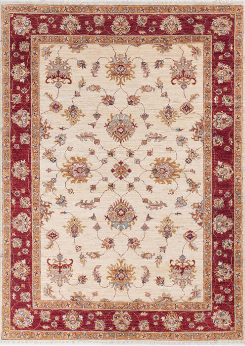 Chobi Beige Hand Knotted 57 X 79 Area Rug 700-145098 Image 0