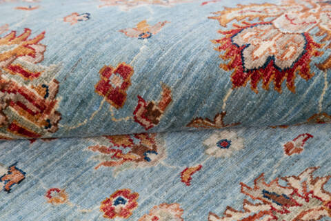 Chobi Blue Hand Knotted 59 X 80 Area Rug 700-145099 Image 6