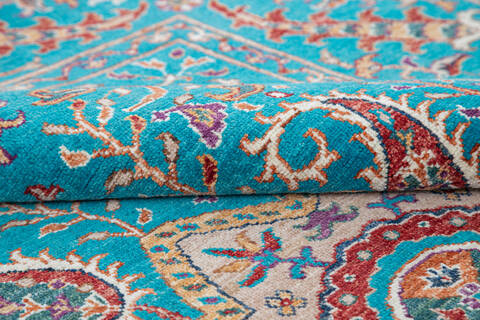 Chobi Blue Hand Knotted 52 X 70 Area Rug 700-145104 Image 5