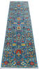 Chobi Blue Runner Hand Knotted 210 X 101 Area Rug 700-145105 Thumb 1