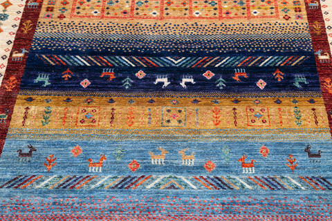 Chobi Multicolor Hand Knotted 56 X 82 Area Rug 700-145107 Image 3