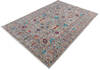 Chobi Grey Hand Knotted 70 X 99 Area Rug 700-145111 Thumb 2