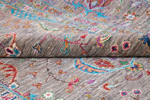Chobi Grey Hand Knotted 610 X 911 Area Rug 700-145114 Image 6