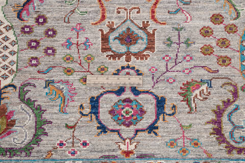 Chobi Grey Hand Knotted 610 X 911 Area Rug 700-145114 Image 7