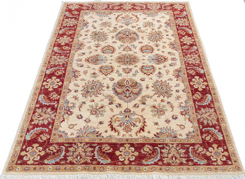 Chobi Beige Hand Knotted 56 X 80 Area Rug 700-145115 Image 1