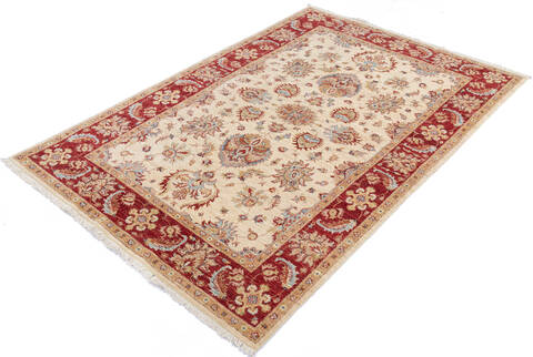 Chobi Beige Hand Knotted 56 X 80 Area Rug 700-145115 Image 2