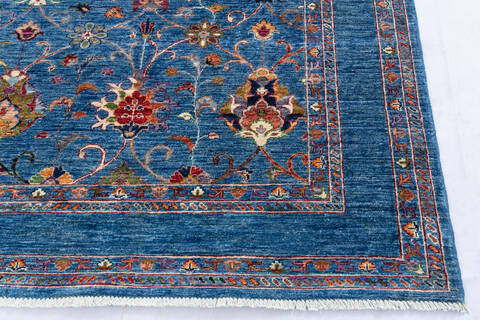 Chobi Blue Hand Knotted 50 X 71 Area Rug 700-145117 Image 4