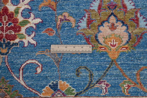 Chobi Blue Hand Knotted 50 X 71 Area Rug 700-145117 Image 6