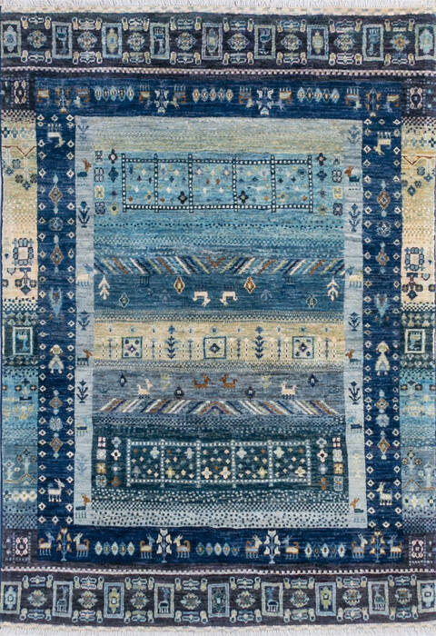 Chobi Blue Hand Knotted 41 X 511 Area Rug 700-145118 Image 0