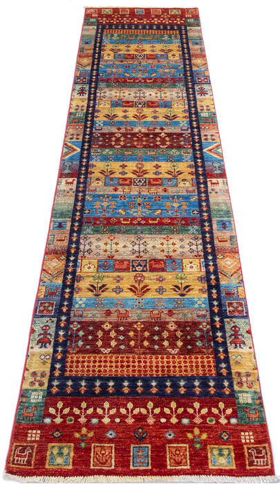 Chobi Red Runner Hand Knotted 26 X 100 Area Rug 700-145119 Image 1