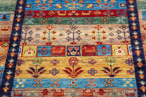 Chobi Red Runner Hand Knotted 26 X 100 Area Rug 700-145119 Image 3