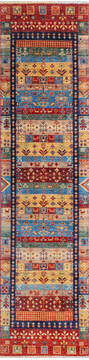 Afghan Chobi Red Runner 10 to 12 ft Wool Carpet 145119