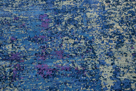Modern Blue Hand Knotted 60 X 90 Area Rug 700-145120 Image 4