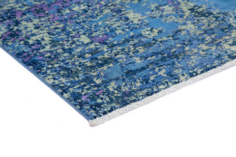 Modern Blue Hand Knotted 60 X 90 Area Rug 700-145120 Image 5