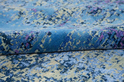 Modern Blue Hand Knotted 60 X 90 Area Rug 700-145120 Image 6