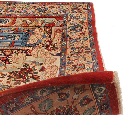 Isfahan Red Hand Knotted 34 X 52 Area Rug 254-145125 Image 1