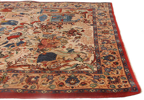 Isfahan Red Hand Knotted 34 X 52 Area Rug 254-145125 Image 2