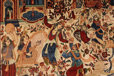 Isfahan Red Hand Knotted 34 X 52 Area Rug 254-145125 Image 3
