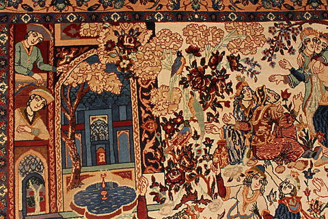 Isfahan Red Hand Knotted 34 X 52 Area Rug 254-145125 Image 4