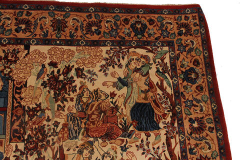 Isfahan Red Hand Knotted 34 X 52 Area Rug 254-145125 Image 5