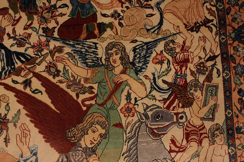 Isfahan Red Hand Knotted 34 X 52 Area Rug 254-145125 Image 6