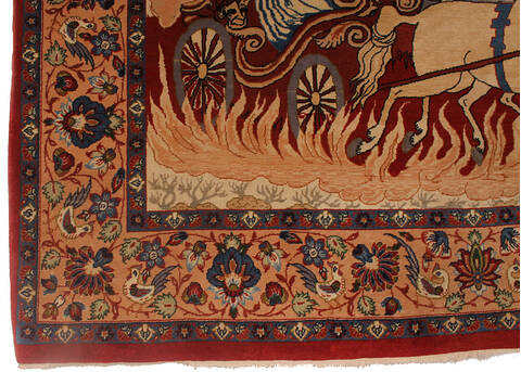 Isfahan Red Hand Knotted 34 X 52 Area Rug 254-145125 Image 8