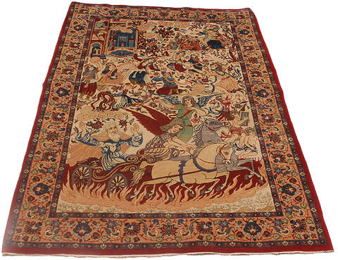 Isfahan Red Hand Knotted 34 X 52 Area Rug 254-145125 Image 9