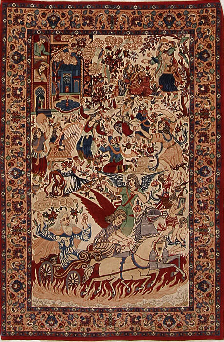 Isfahan Red Hand Knotted 34 X 52 Area Rug 254-145125 Image 0