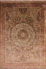 Qum Red Hand Knotted 114 X 80  Area Rug 254-145126 Thumb 0