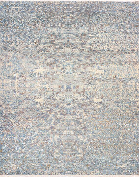 Modern-Contemporary Beige Hand Knotted 8'0" X 10'4"  Area Rug 904-145135