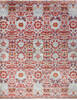 Modern-Contemporary Red Hand Knotted 92 X 121  Area Rug 904-145136 Thumb 0