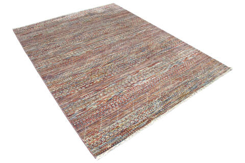 Modern-Contemporary Multicolor Hand Knotted 710 X 102 Area Rug 904-145143 Image 1