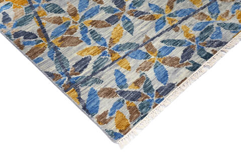 Modern-Contemporary Multicolor Hand Knotted 79 X 99 Area Rug 904-145146 Image 2