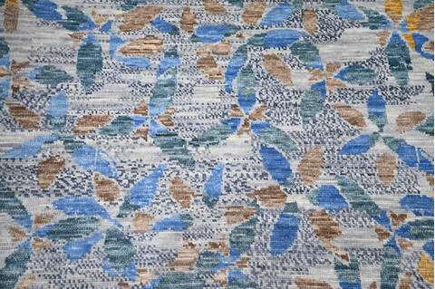 Modern-Contemporary Multicolor Hand Knotted 79 X 99 Area Rug 904-145146 Image 4