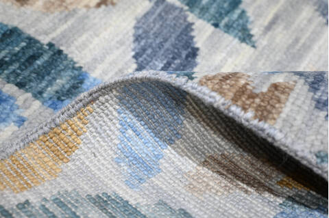 Modern-Contemporary Multicolor Hand Knotted 79 X 99 Area Rug 904-145146 Image 7