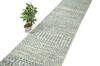 Modern-Contemporary White Runner Hand Knotted 26 X 125  Area Rug 904-145147 Thumb 4