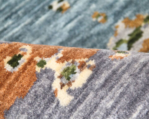 Modern-Contemporary Multicolor Round Hand Knotted 710 X 711 Area Rug 904-145152 Image 5