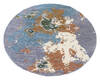 Modern-Contemporary Multicolor Round Hand Knotted 710 X 711 Area Rug 904-145152 Thumb 1
