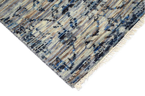 Modern-Contemporary Multicolor Runner Hand Knotted 26 X 101 Area Rug 904-145159 Image 4