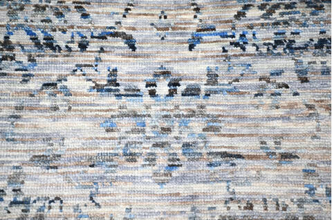 Modern-Contemporary Multicolor Runner Hand Knotted 26 X 101 Area Rug 904-145159 Image 6