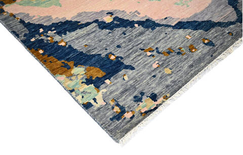 Modern-Contemporary Multicolor Hand Knotted 810 X 119 Area Rug 904-145167 Image 2