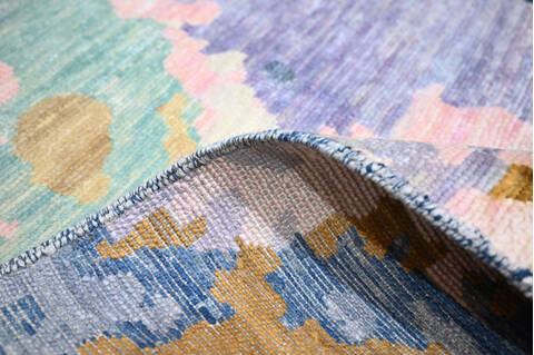 Modern-Contemporary Multicolor Hand Knotted 810 X 119 Area Rug 904-145167 Image 7