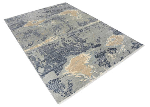Modern-Contemporary Multicolor Hand Knotted 711 X 106 Area Rug 904-145168 Image 1