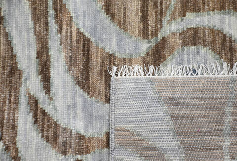 Modern-Contemporary Multicolor Hand Knotted 80 X 106 Area Rug 904-145169 Image 3