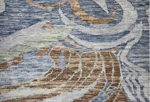 Modern-Contemporary Multicolor Hand Knotted 80 X 106 Area Rug 904-145169 Image 4