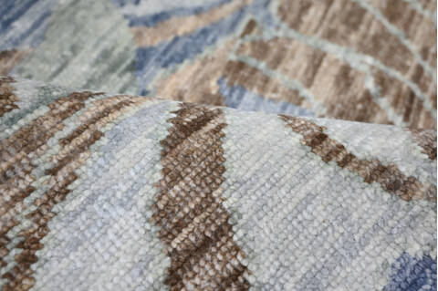 Modern-Contemporary Multicolor Hand Knotted 80 X 106 Area Rug 904-145169 Image 8