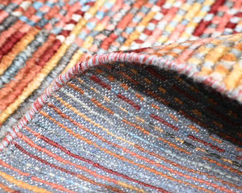 Modern-Contemporary Multicolor Hand Knotted 102 X 142 Area Rug 904-145174 Image 6