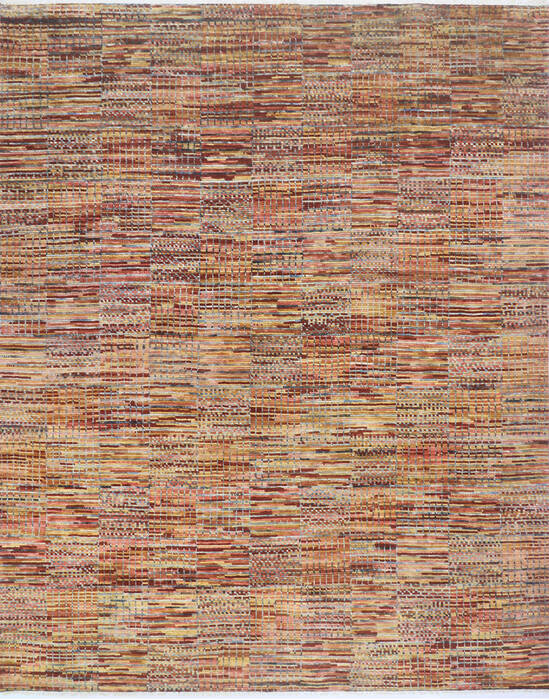 Modern-Contemporary Multicolor Hand Knotted 102 X 142 Area Rug 904-145174 Image 0