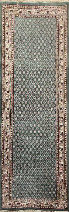 Persian Green Runner Hand Knotted 26 X 160 Area Rug 902-145178 Image 0